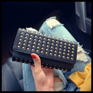 NEW Studded Black Wallet